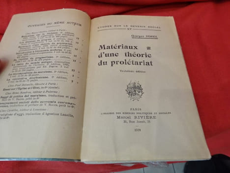 Matériaux d’une théorie du prolétariat. . [PHILOSOPHIE SCIENCES HUMAINES] - SOREL (Georges)