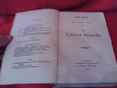 Études d’Éthique sexuelle. – II.: La Liberté sexuelle.