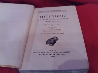 La Guerre du Péloponnèse-Tome IV: Livres VI-VII.