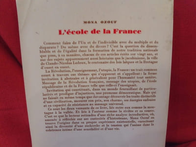 L’École de la France, essais sur la Révolution, l’utopie et l’enseignement.