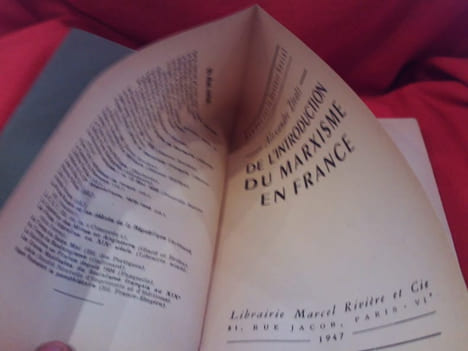 De l’introduction du Marxisme en France. . [PHILOSOPHIE SCIENCES HUMAINES] - ZÉVAÈS (Alexandre)