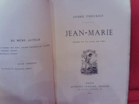 Jean-Marie, drame en un acte, en vers. . [LITTERATURE] - THEURIET (André)