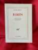 Écrits. . [LITTERATURE] - RIGAUD (Jacques)