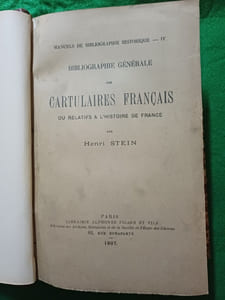 Bibliographie générale des cartulaires français ou relatif à l’histoire de France.