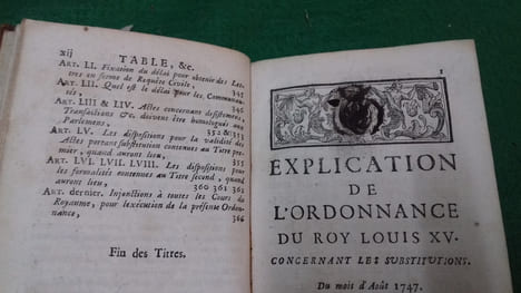 Explication de l'ordonnance de Louis XV, concernant les substitutions.. SERRES