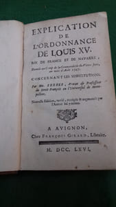 Explication de l'ordonnance de Louis XV, concernant les substitutions.