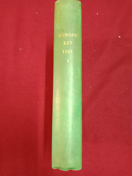 EUROPE (Revue) Revue litteraire Mensuelle. Du tome XXV Janvier 1931 au tome L Aout 1939. . REVUE EUROPE