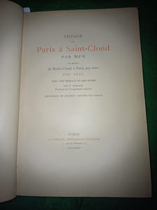 Voyage De Paris à Saint-cloud par mer et retour de Saint-Cloud à Paris par terre.