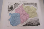 GRAVURE ANCIENNE DE DEPARTEMENT d'apr&egrave;s les cartes du d&eacute;p&ocirc;t de la guerre, des ponts et chauss&eacute;es et de la marine : HAUTE-SAONE. M VUILLEMIN