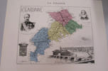 GRAVURE ANCIENNE DE DEPARTEMENT d'apr&egrave;s les cartes du d&eacute;p&ocirc;t de la guerre, des ponts et chauss&eacute;es et de la marine : HAUTE-GARONNE. M VUILLEMIN