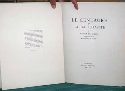 Le Centaure et la Bacchante.