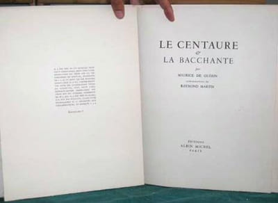 Le Centaure et la Bacchante.