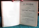 Partition Chant et Piano. La Bohème.. PUCCINI Giacomo - GIACOSA - ILLICA
