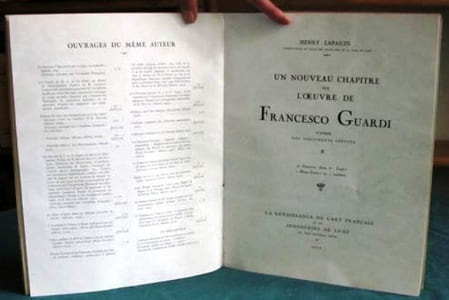 Un nouveau chapitre sur l'Oeuvre de Francesco Guardi.