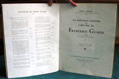 Un nouveau chapitre sur l'Oeuvre de Francesco Guardi.