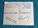 Billet invitation signé de Eugène Reuchsel.. REUCHSEL Eugène