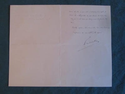 Lettre Autographe Signée de Paul Dukas à Melle M.L. Pereyra.