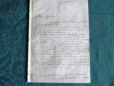 Lettre Autographe militaire signée de Clonard.