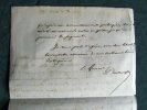 Lettre Autographe militaire signée de Duchaussoy - 1852.. DUCHAUSSOY (Armand-Guillaume-Félix)