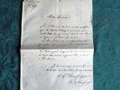 Lettre Autographe militaire signée de Duchaussoy - 1854.. DUCHAUSSOY (Armand-Guillaume-Félix)
