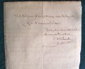 Lettre Autographe militaire signée de Jacobi au général Janin vers 1830.. JACOBI
