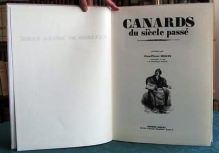 Canards du siècle passé.