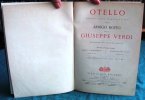 Partition Chant et Piano. Otello.. VERDI Giuseppe