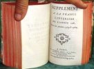 La France littéraire pour l'année 1758.. DE LA PORTE abbé