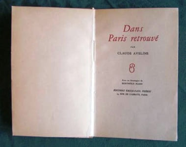 Dans Paris retrouvé - Édition originale.