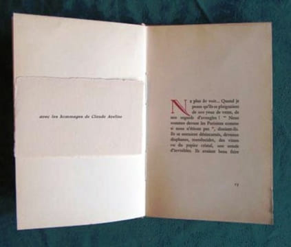 Dans Paris retrouvé - Édition originale.. AVELINE Claude