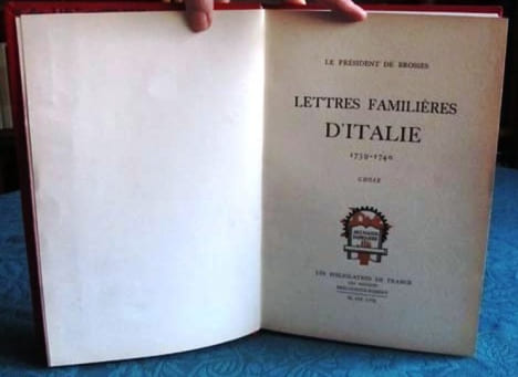 Lettres familières d'Italie 1739-1740. Choix.. BROSSES Charles de (dit le président de Brosses)