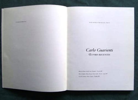 Carlo Guarienti Oeuvres récentes.. COLLECTIF