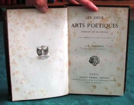 Les Deux Arts poétiques d'Horace et de Boileau.. BARBIER