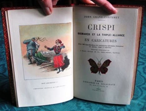 Crispi, Bismarck et la Triple-Alliance en caricatures - Édition originale.. GRAND-CARTERET John