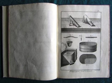 Recueil de 17 planches de l'Encyclopédie de Diderot et D'Alembert. Parcheminier - Maroquinier - Hongroyeur - Corroyeur - Édition originale.. DIDEROT - ...