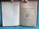 Anatole France Politique et poète (A propos d'un jubilé) - Édition originale.. MAURRAS Charles