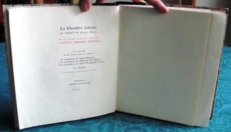La Chambre éclairée - Édition originale.. COLETTE