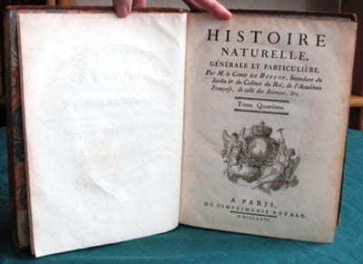 Histoire Naturelle Générale et Particulière. Histoire Générale des Animaux - Histoire Naturelle de l'Homme - Tome 4 (in-4°).
