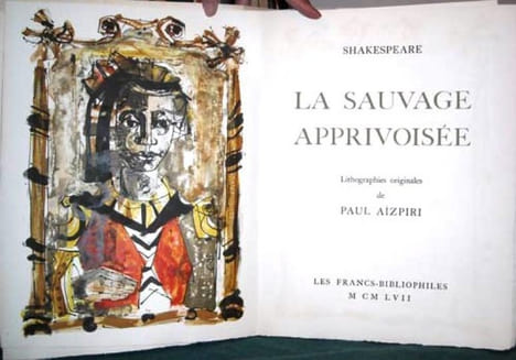La Sauvage apprivoisée.. SHAKESPEARE William