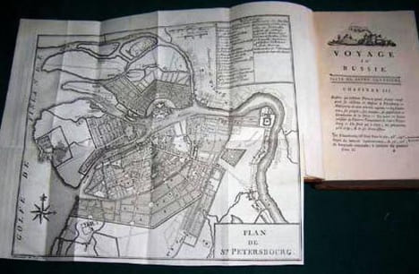 Voyage en Pologne, Russie, Suède, Dannemarc (Danemark), Norvège, etc. 4 volumes.. COXE William