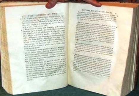 Histoire des Animaux d'Aristote. Notes sur l'Histoire des Animaux d'Aristote. 2 volumes.. ARISTOTE
