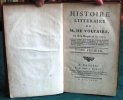 Histoire littéraire de M. de Voltaire. 6 volumes.. FUCHET Marquis de