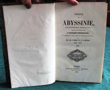 Voyage en Abyssinie, dans le pays des Galla, de Choa et d'Ifat. 4 volumes - Édition originale.. COMBES - TAMISIER