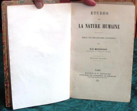 Étude sur la nature humaine.. METCHNIKOFF Elie