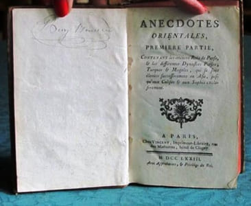 Anecdotes orientales. 2 volumes.