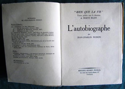 L'Autobiographe - Édition originale.