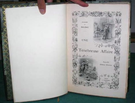 Une Ténébreuse Affaire.. BALZAC Honoré de