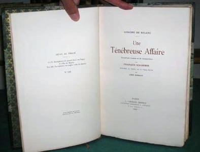 Une Ténébreuse Affaire.