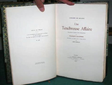 Une Ténébreuse Affaire.. BALZAC Honoré de