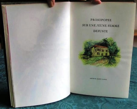 Prosopopée sur une jeune femme défunte - Édition originale.. SAINT-JAMES Arthur